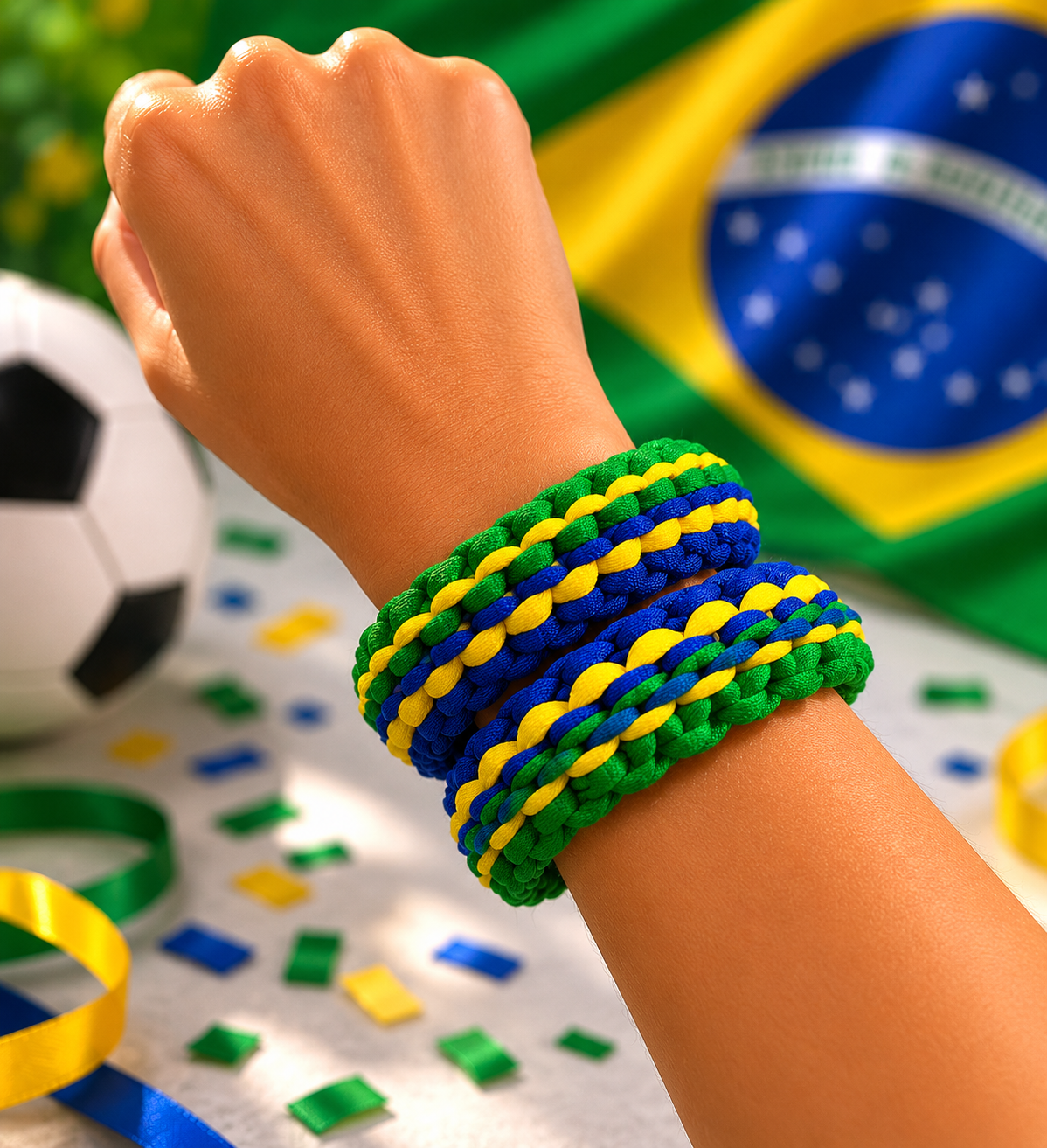 Pulseira crochê Copa
