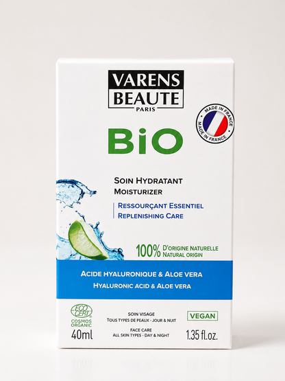 Hidratante facial com ácido Hialurônico e Aloe Vera